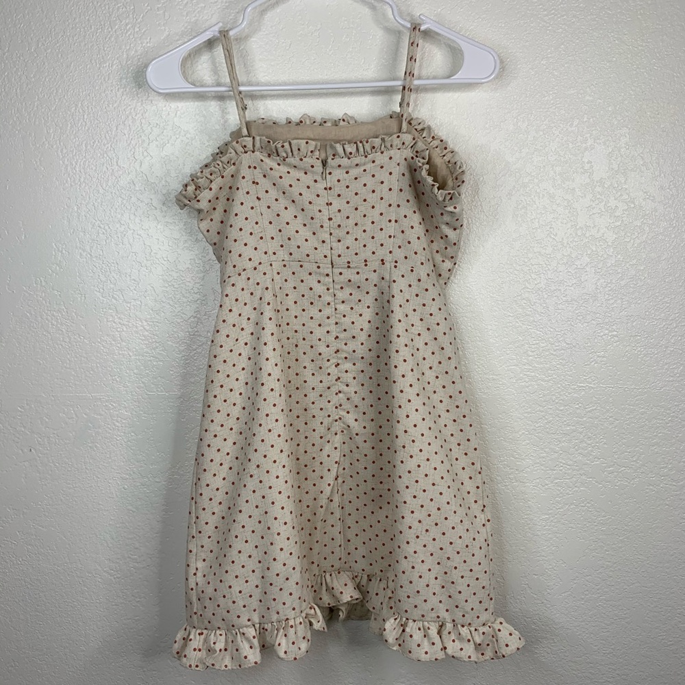 Essue Tan color with polka dots dress Size: S - Picture 2 of 5
